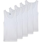 Reebok Mens Tank Top - 3 Pack/5 Pack Soft Cotton Blend Classic Tank Tops Mens Undershirts Sleeveless Tee Shirts Pack