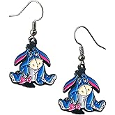Cartoon Cute Donkey Eeyore Earrings Stud, Zinc Alloy Earrings for Women and Men