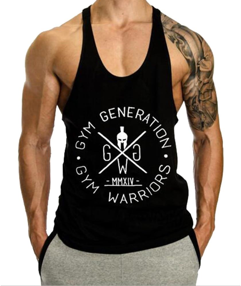 OGOUGUAN Mens Workout Tank Tops Gym Bodybuilding Tank Tops for Men Mens Sleeveless Workout Shirt