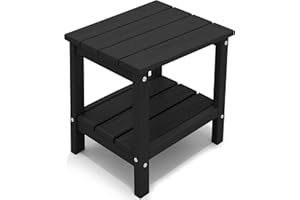 KINGYES Double Side Table, Adirondack End Table- Black