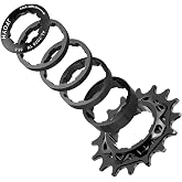 JFOYH Single Speed Conversion Kit with 15T / 16T / 18T Cogs, 7075 Aluminum Single Speed Cog with Spacers &amp; Lockring, Compatible with Shimano HG Freehub for BMX &amp; Dirt Jump
