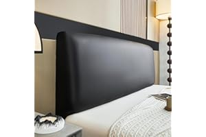 EFELIM PU Leather Bed Headboard Cover for Queen, Full, King - Waterproof, Dustproof Protector - Black, Cal King: 180cm (70.87inch)
