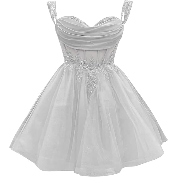 angela women's off the shoulder organza short homecoming dresses Short Sequin Homecoming Dress with Puff Sleeves Fuchsia / 12