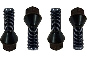 DASPARTS 36136781151 Wheel Lug Bolt Stud M14 x1.25 Overal Length 47mm for BMW F30 F35 F10 F25 X3 E70 X5 (Pack of 4)