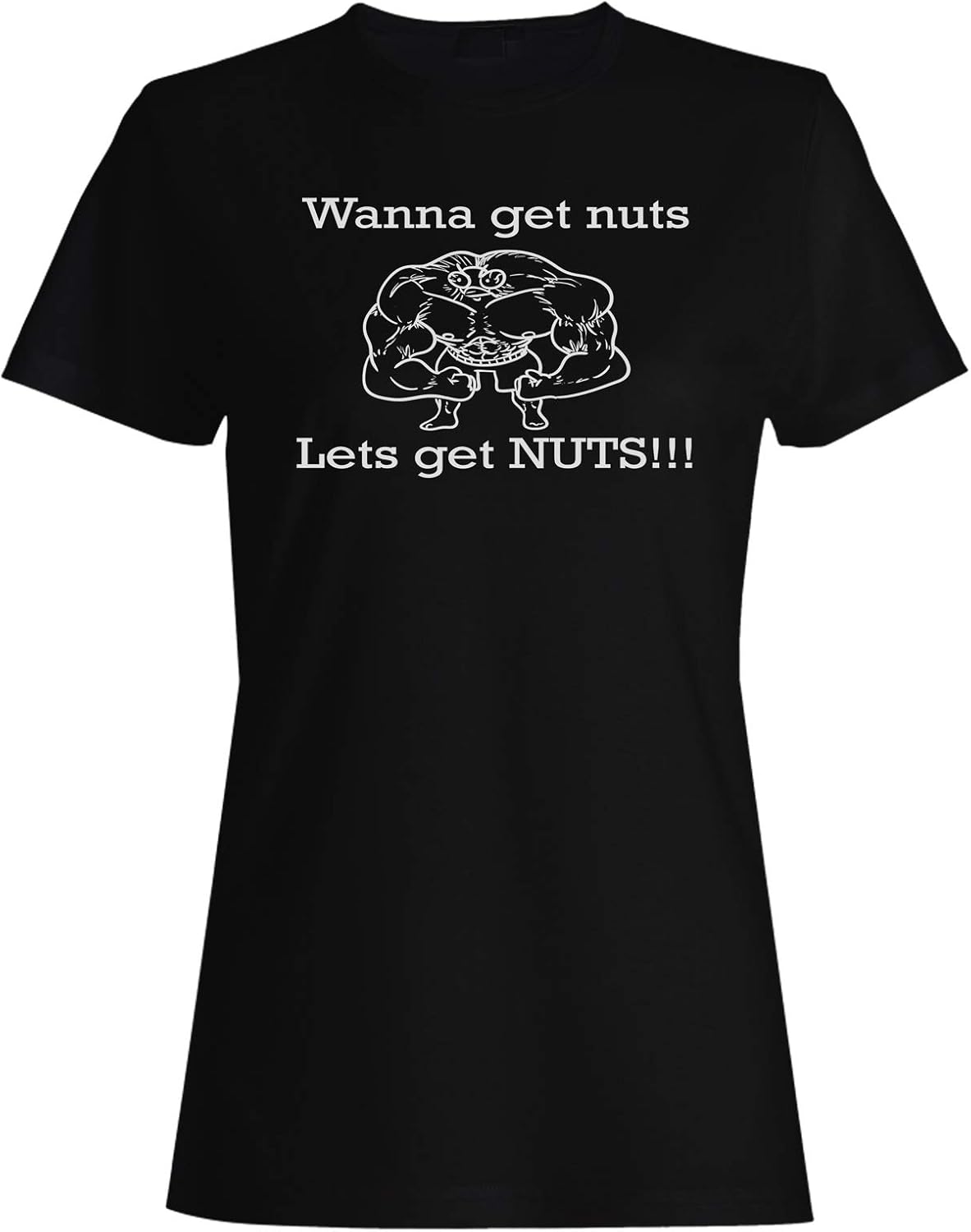 INNOGLEN Wanna get Nuts Lets get Nuts Funny Ladies TShirt gg799f Amazon.co.uk Clothing