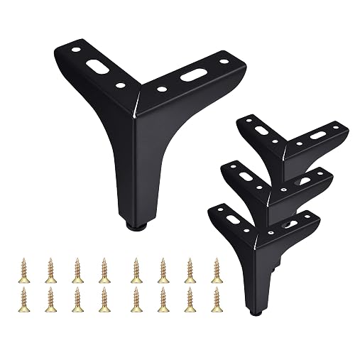 CozyCabin 4 Inch Furniture Legs Metal Feet, Legs for Furniture Set of 4 ...