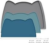 OHMO Silicone Cat Dog Food Mat Teal 46x25 cm Non-Slip Waterproof view 2