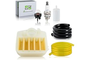 partszen Air Filter Fuel Filter for Husqvarna 340 345 346xp 350 351 353 Chainsaw Carb Tune Up Kit with Fuel Line Spark Plug Primer Bulb