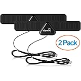 ViewTV 25 Mile Mini Flat HD Digital Indoor TV Antenna - 25 Miles Range - Black - 2 Pack