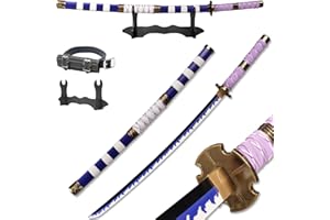Forgemith Bamboo Anime Cosplay Swords：Roronoa Zoro/Kitetsu/Yama Enma/Trafalgar Law/Kozuki Oden/Edward Newgate,About 40.75/59 Inches,Anime Original Texture,for Role-Playing,Stage Performance and Gift