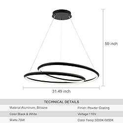 WELAKI Pendant Light Fixtures with Irregular