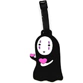 CellDesigns Anime No Face Man Luggage Tag with Adjustable Strap (No Face w/Heart)