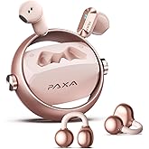 2 in 1 Clip on Open Ear Headphones Wireless Earbuds, 0 Delay Bluetooth 6.0, Ultra-long 140H Play, Auto L-R Recognition Touch Control, Hybrid Noise Reduction for Work Fitness Daily Use,Ctbuds Rose Gold