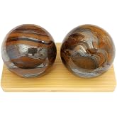 Top Chi Tiger Iron Baoding Balls for Hand Therapy, Exercise, and Stress Relief (Medium 1.6 Inch)