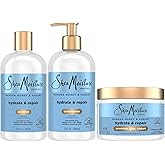 SheaMoisture Shampoo & Conditioner, Manuka Honey & Yogurt Hydrate & Repair + Whipped Curl Cream for Curly Hair Definition, Frizz Control
