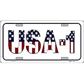 USA 1 Novelty Vanity Metal License Plate Tag Sign