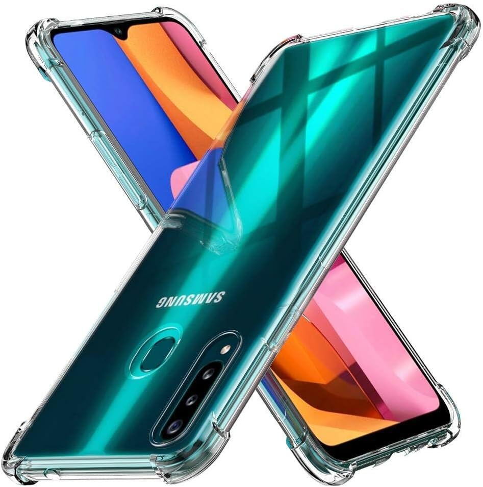 Ron® Protective Soft Silicone Shockproof Protection Back Case Cover for Samsung Galaxy A20s - Transparent