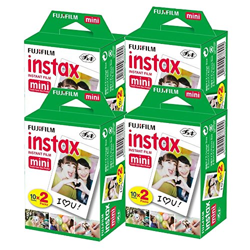 Fujifilm instax SHARE Smartphone Printer SP-2 (Gold) + Fujifilm Mini Twin Pack (80 Shots) + Travel Charger & Extra Battery + Cleaning Cloth + Portable Printer Bundle