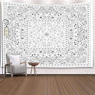 Pamime Room Tapestry Home Decor Tapestry White Bana Pattern Dorm Room Bedroom Living Room 60x50 Inches 150x130cm Bedspread Inhouse