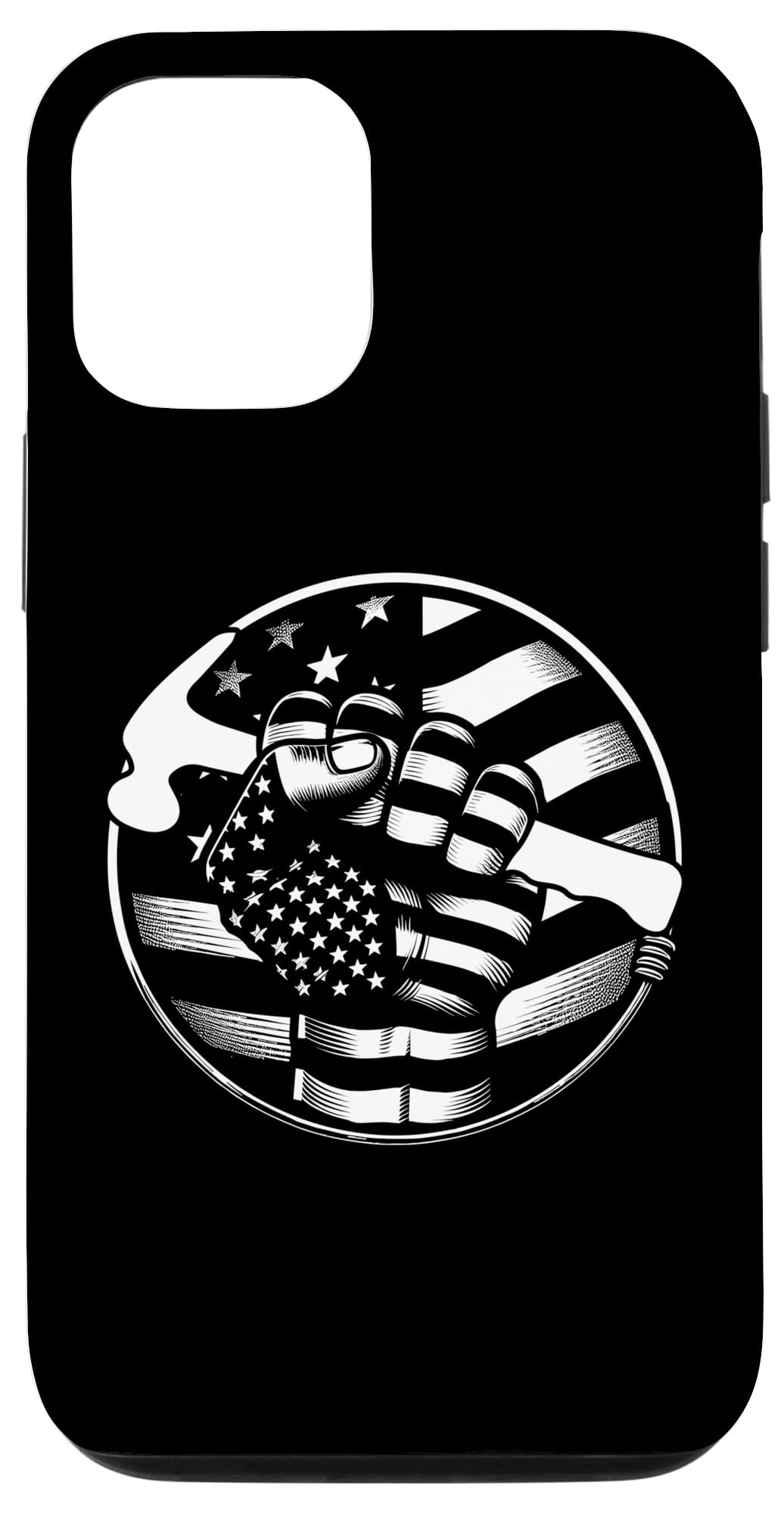 iPhone 14 Carpenter hero American flag hammer USA flag woodworking men Case