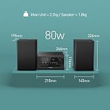 Panasonic SC-PM702EB-K Micro HiFi System 80W Bluetooth CD USB DAB+ Radio Black view 6