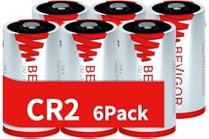 BEVIGOR CR2 3v Lithium Battery 6 Pack, CR15h270, cr2 Battery, Long Lasting Power, High Performance for Range Finder, and More