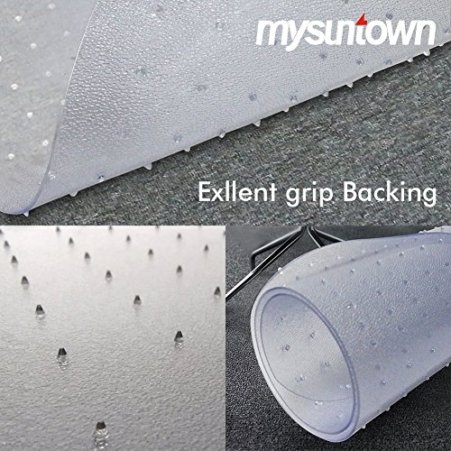 image for Mysuntown Carpet Chair Mats, PVC Vinyl Chair Mat for Carpeted Floors w