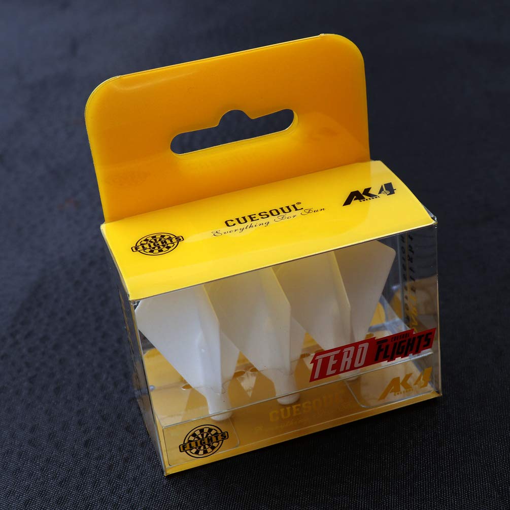 CUESOUL TERO AK4 White Dart Flights Diamond Shape,Set of 3 pcs(CS-AK4+2ZSYS)