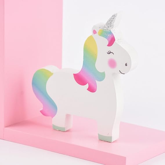 2 X Buchstutze Einhorn Fur Kinderzimmer Regal Set Unicorn Bunt Turkis Sidra Hospital