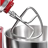 FavorKit Stainless Steel Flat Beater for KitchenAid Tilt-head & 4.5-5 Qt Mixers,Pastry Mixing Paddle Attachment -Dishwasher S