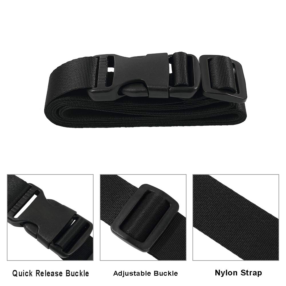 Vigorport Utility Straps with Quick Release Buckle,Nylon Backpack Accessory Sleeping Bag Strap,1.25