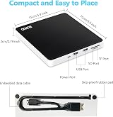 BUNUD USB 3.0 Type C External CD DVD Drive RW Reader Burner SD TF USB Hub Laptop view 3