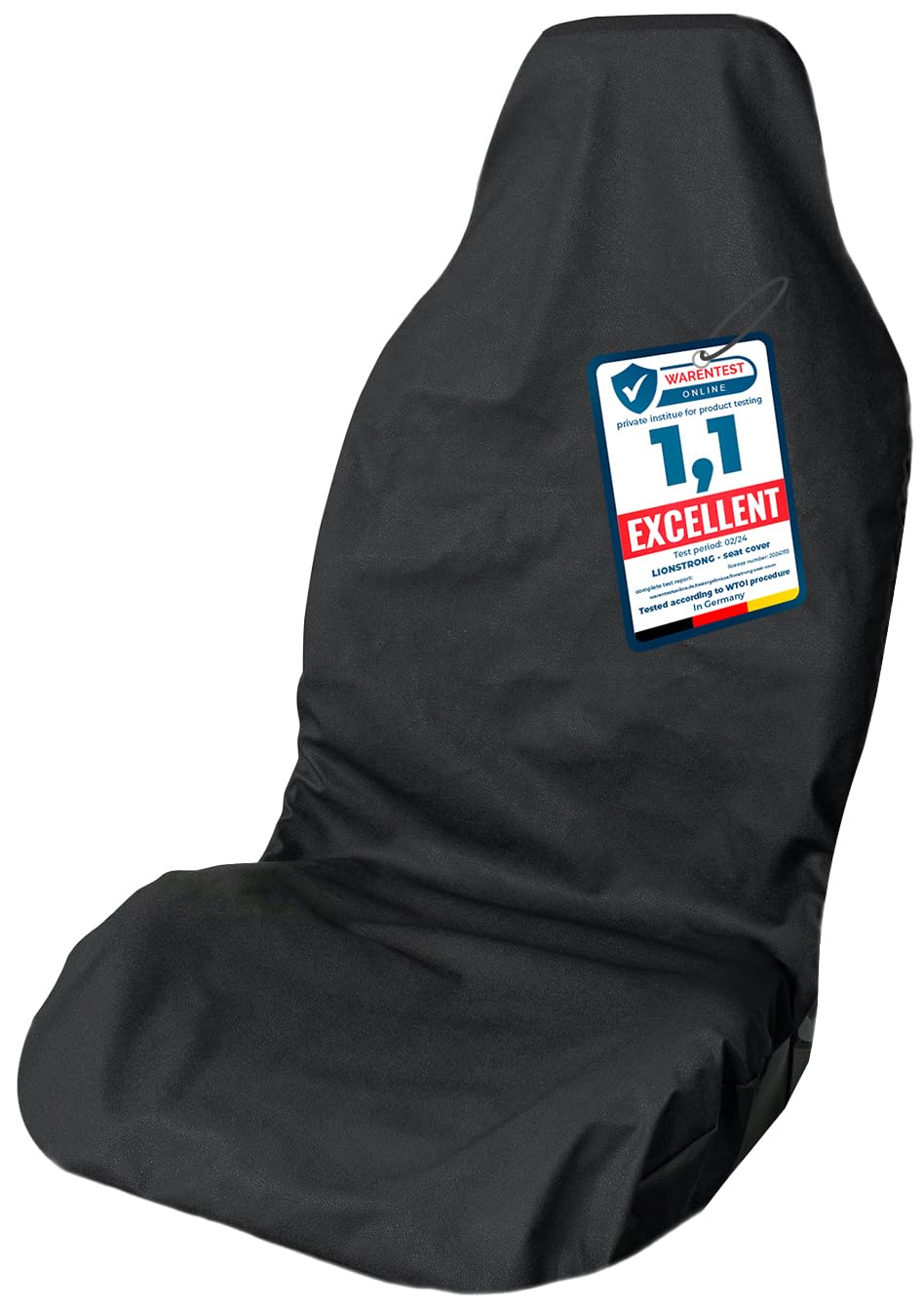 LIONSTRONG® Car Seat Covers for Cars [Waterproof] - Dirt Resistent - Washable - Car Sweat Towel Seat Cover - Universal - Polyester