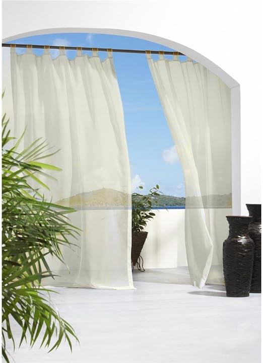 Amazon Com Outdoor Decor Escape Tab Top Curtain Panel Natural 54