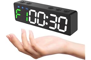 BXF SPORTS Mini Portable Gym Timer Clock, Large LED Digital Display Screen, Powerful Magnet, Powerful Battery, Count up/Down, Stopwatch, Exercise Interval Timer, Eight Fitness Modes, Suitable for Home and Gym