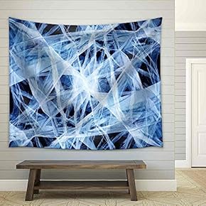 Texture of Ice of Baikal Lake in Siberia - Fabric Wall Tapestry Home Decor - 51x60 inches