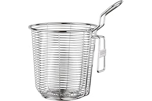 STAHAD 304 Stainless Steel Mesh Noodle Strainer with Handle, Large Capacity Spider Colander for Hot Pot,