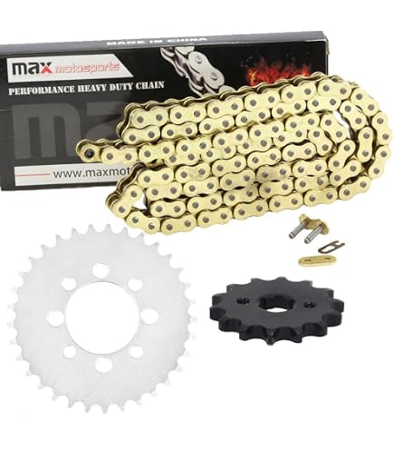 thumbnail image 2 of Aazon.co: Caltric Drive Chain With Front Rear Sprockets Kit 2 of 10