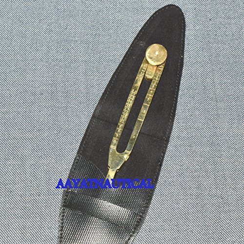 Humaira Nauticals Solid Brass Divider Drafting Proportional Tool 6" Navigational Compass Caliper with Leather Cover