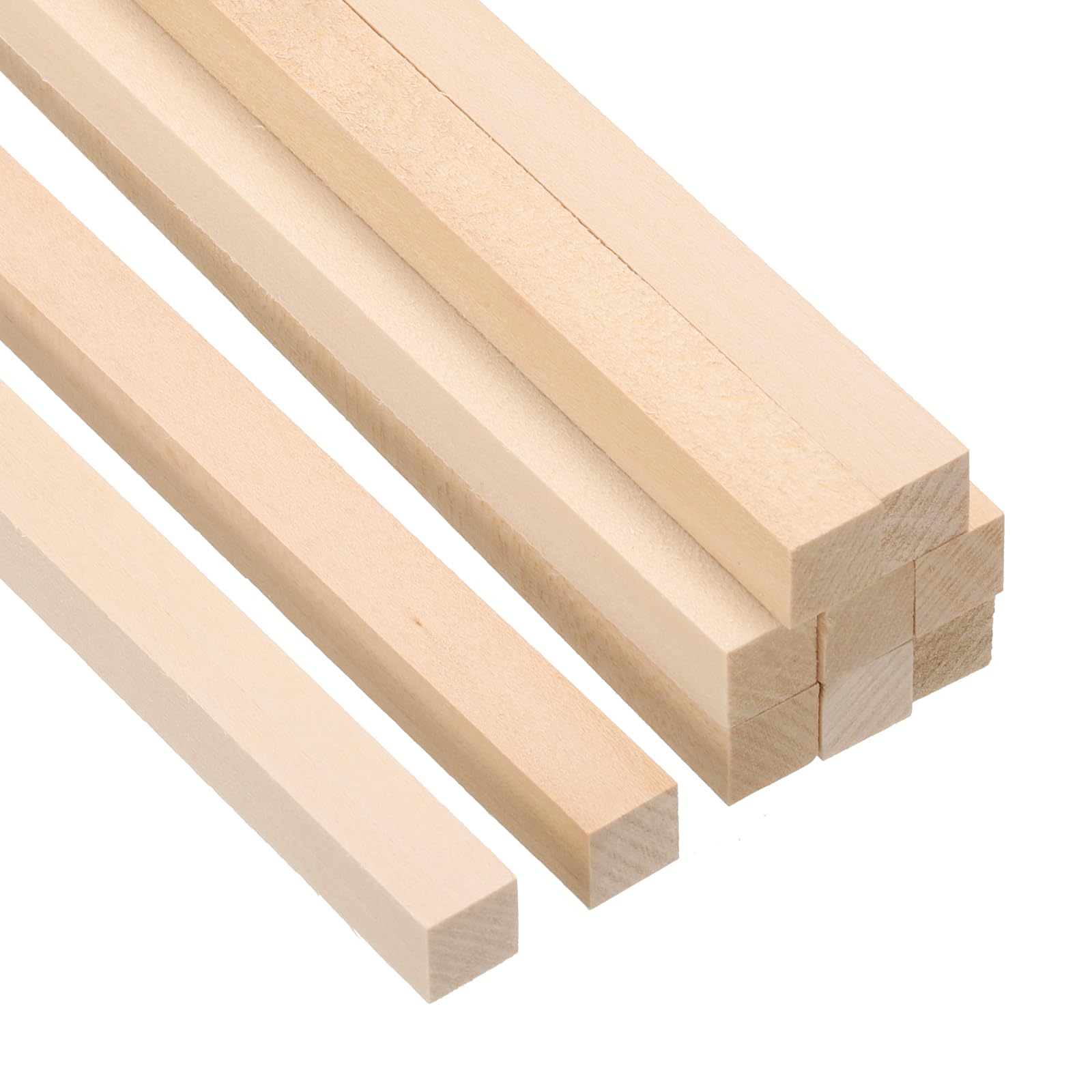 PATIKIL 3/8 Inch Dowel Rods Wood Sticks, 10 Pcs 6 Inch Long Square Wooden Dowels Unfinished Hardwood Sticks for Craft DIY Supplies