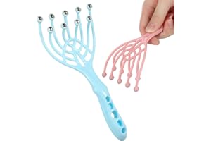 Ciieeo 2pcs Head Massager Scalp Massager Brush Plastic Deep Tissue Massage Roller for Head Spa Relaxation