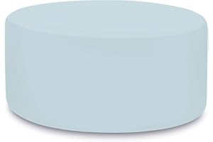 HOWARD ELLIOTT COLLECTION Howard Elliott 36" Universal Round Ottoman With Slipcover, Seascape Breeze