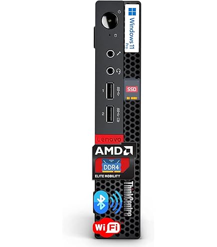 Amazon.com: Lenovo ThinkCentre Micro Desktop, 16GB DDR4 RAM, 512GB