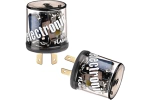 Wuyaoyao 2PCS 2 Pin 12V Heavy Duty Turn Signal Relay, Fixes Hyper Flashing Issue, Waterproof & Dustproof, Easy Plug & Play, Suitable for Most Vehicles with Halogen Bulbs