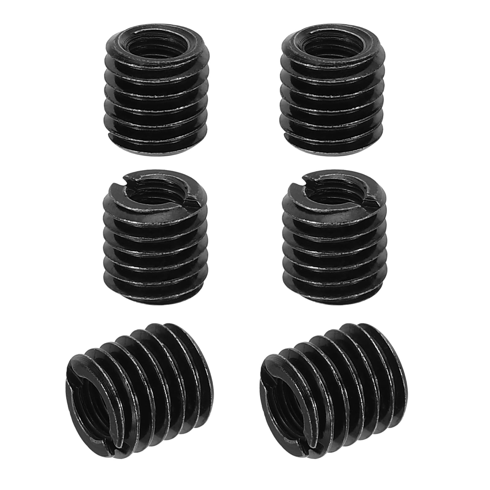 PATIKIL Thread Adapters Sleeve Reducing Nut, 6 Pcs M8xM5x8mm Male to Female Repair Insert Nut Screw Reducer Conversion Metal Fastener, Black — image 1