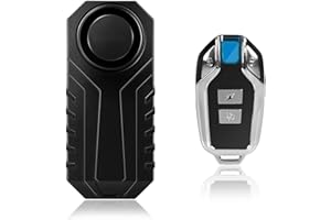 ELECPHBO Anti Theft Burglar Bike Alarm with Remote, 110dB Wireless Anti-Theft Vibration Motorcycle Alarm, Door, Window & Vehicle Security Alarm System, Adjustable Sensitivity & Volume, Waterproof