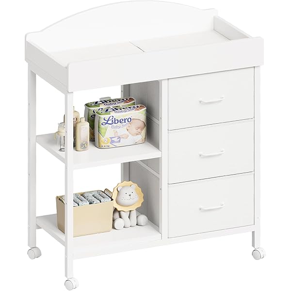 Amazon.com : Costzon Baby Changing Table, 2 Drawer Infant Diaper
