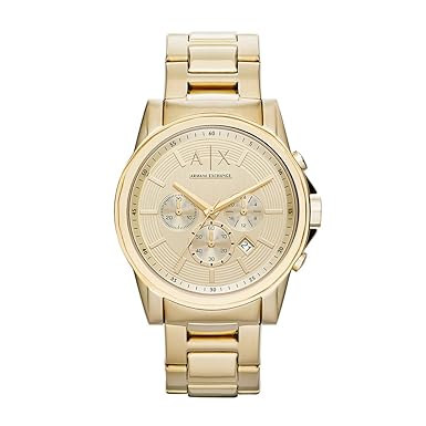 a|x Armani Exchange goldfarbenes Armband Armbanduhr