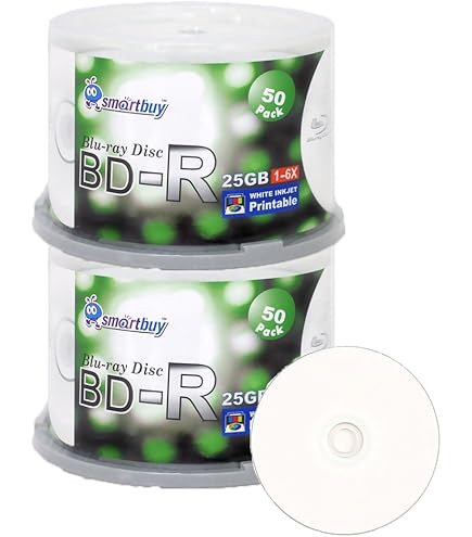 Blu ray disc 25G cartridge type新品未開封 Amazon.com: Smartbuy 100 Pack Bd-r 25gb 6X Blu-ray Single