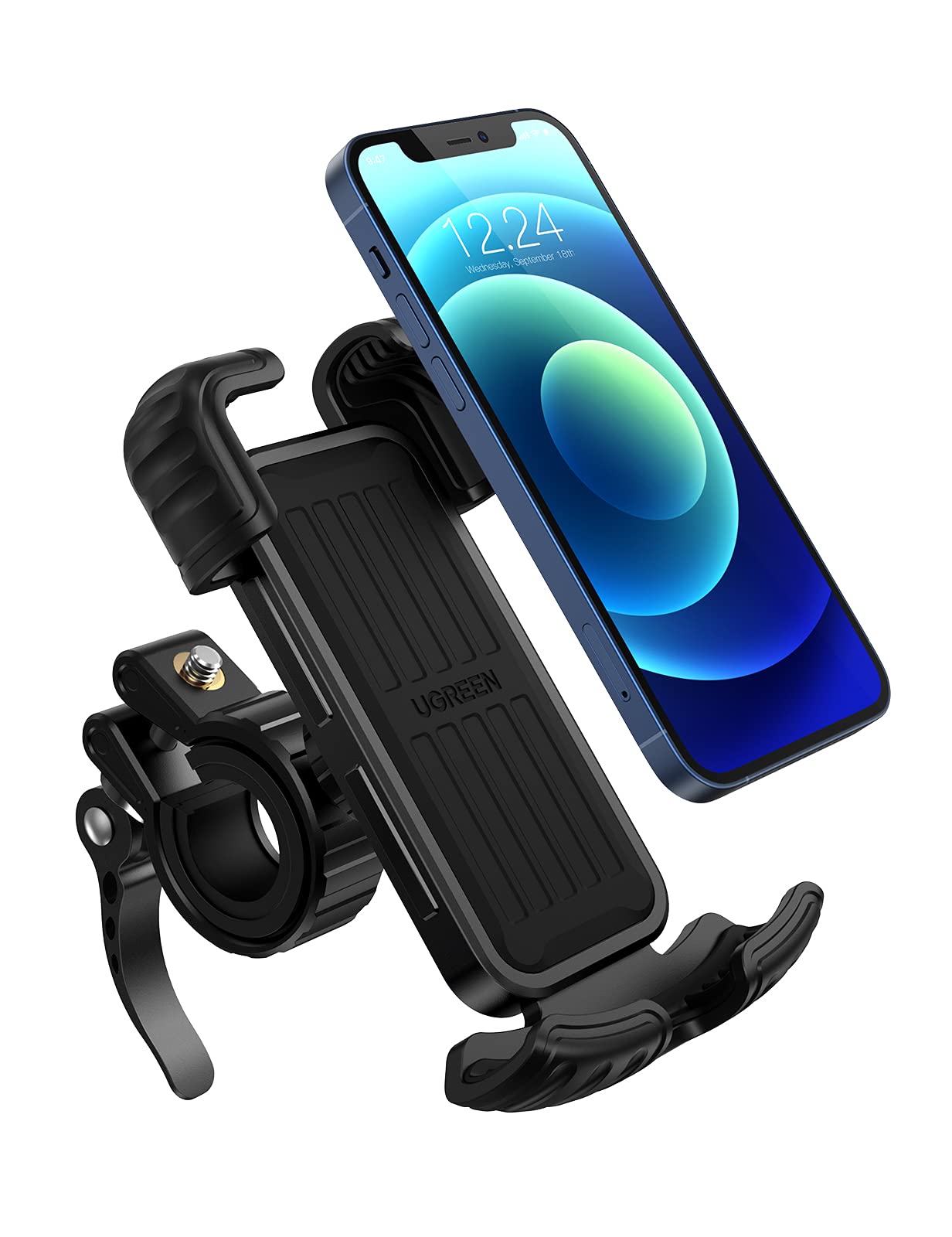 UGREEN Bike Phone Mount Motorcycle Phone Holder Bicycle Mountain Motorbike Handlebar Stand Compatible with iPhone 13 Pro Max 12 11 XS XR 8+ 7 6, Galaxy S22 S21 S20 A71 A51, Pixel